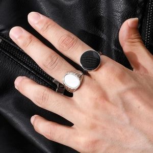 2PCS ROUND & OVAL STAINLESS STEEL RINGS